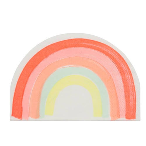 Rainbow Napkins, Set of 20 Rainbow-Shaped Napkins by Meri Meri, Great for a rainbow-themed birthday party! - Cohasset Party Supply