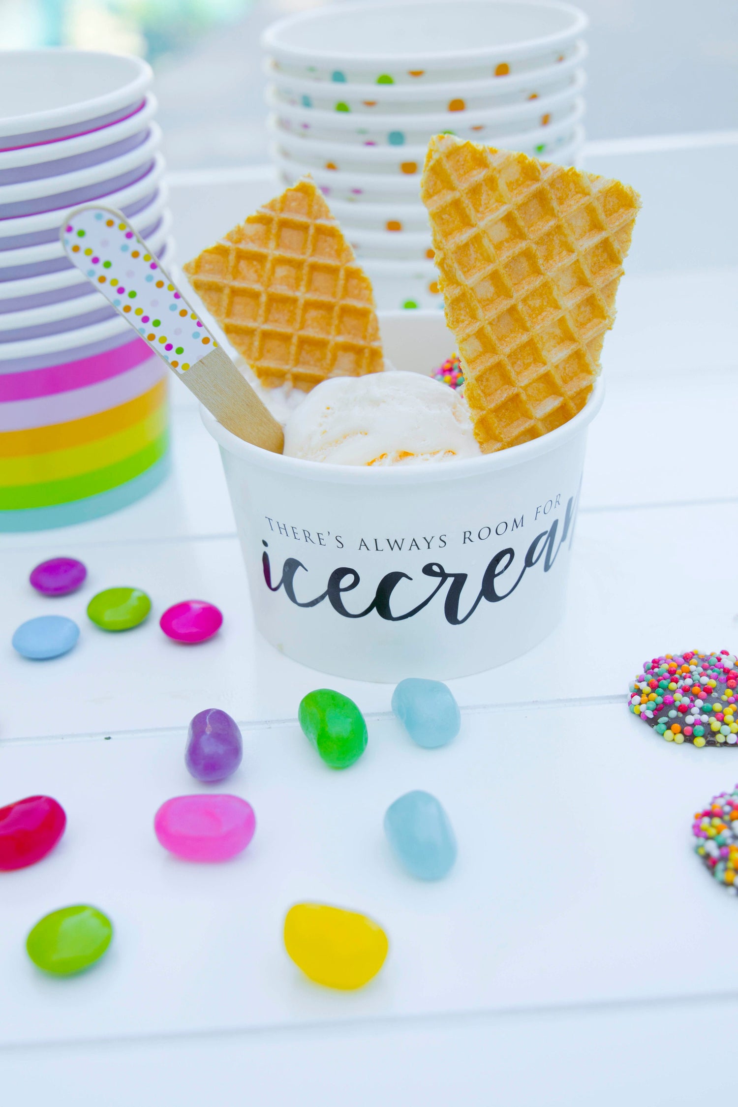 Mini Wooden Ice Cream Spoons, Set of 12 Mini Wooden Spoons,  Perfect for an Ice Cream Party! - Cohasset Party Supply