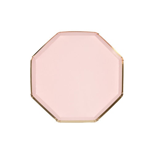 Pale Pink Cocktail Plates, Set of 8 Meri Meri Beautiful Basics Pale Pink Paper Plates (6.5" x 6.5") - Great for a party or shower! - Cohasset Party Supply