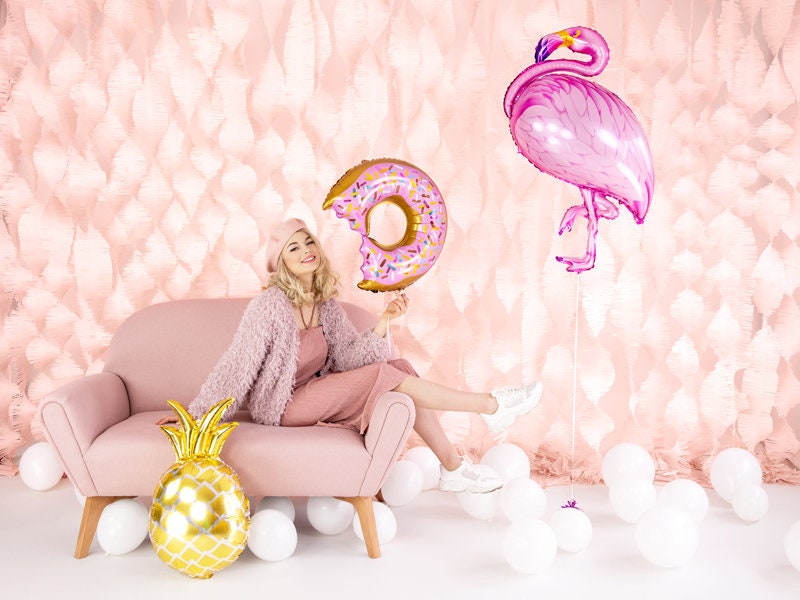 Large Flamingo Mylar Balloon, 37" Flamingo Foil Balloon That Can Be Inflated With or Without Helium - Cohasset Party Supply