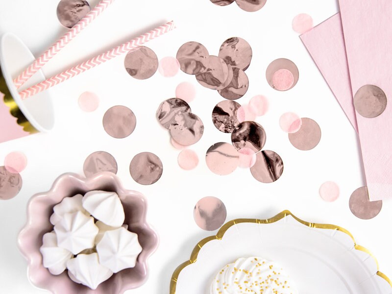 Rose Gold Party Confetti, Add the Perfect Touch of Rose Gold Sparkle To Your Next Party, 15 Grams - Cohasset Party Supply
