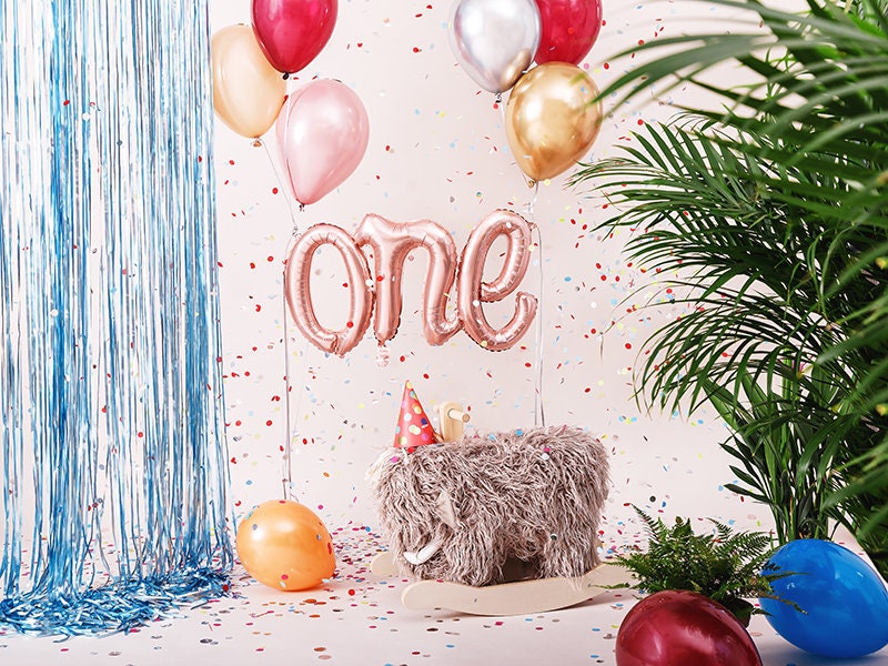 Rose Gold One Balloon, First Birthday Balloon Kit, Great for Baby's First Birthday! - Cohasset Party Supply
