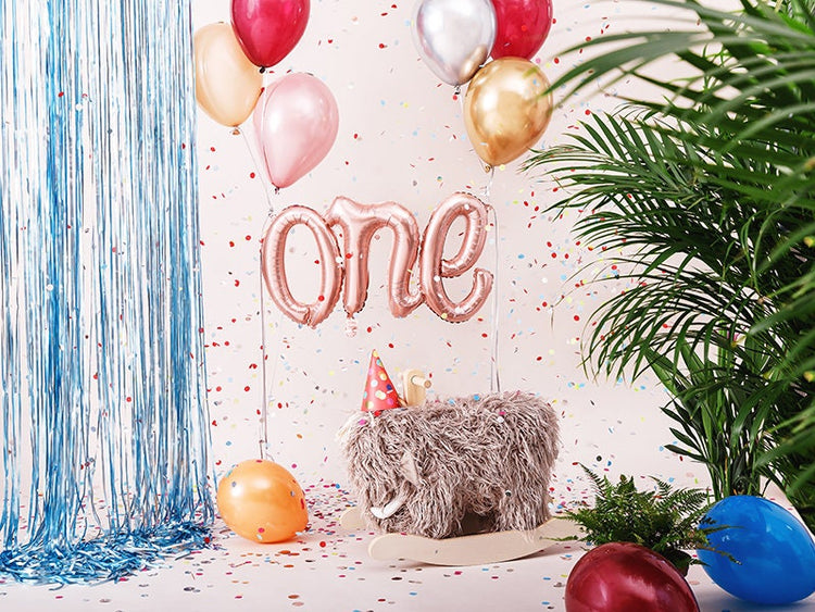Rose Gold One Balloon, First Birthday Balloon Kit, Great for Baby's First Birthday! - Cohasset Party Supply