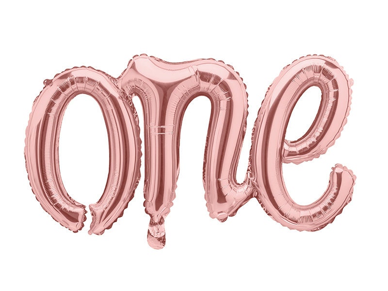 Rose Gold One Balloon, First Birthday Balloon Kit, Great for Baby's First Birthday! - Cohasset Party Supply