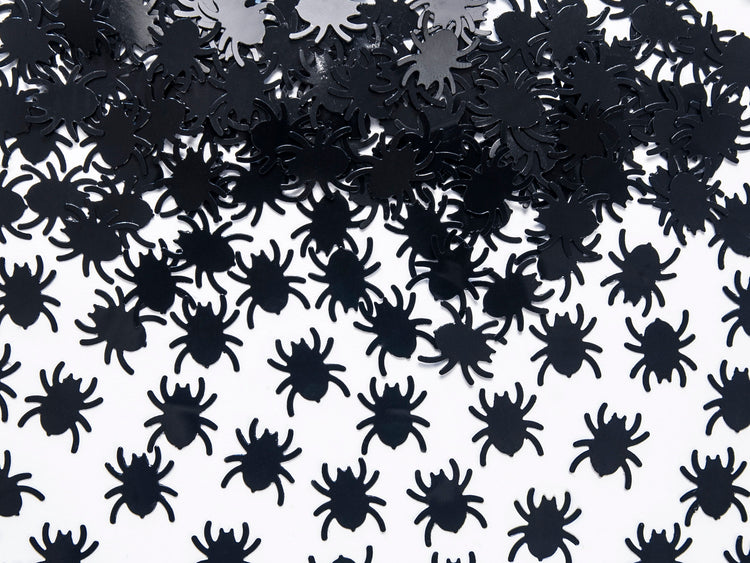Black Spider Party Confetti, Add the Perfect Touch of Fun to Your Halloween Party with These Die-Cut Spider Confetti, 15 Grams - Cohasset Party Supply