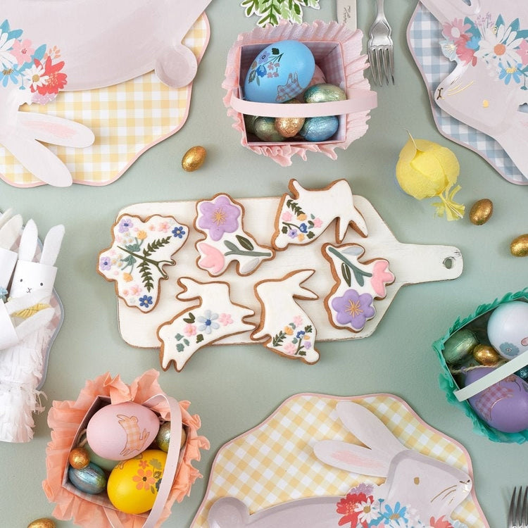 Easter Cookie Cutters, Includes 4 Meri Meri Easter Cookie Cutters in Bunny, Flower, & Butterfly Shapes, Great for Easter Parties! - Cohasset Party Supply