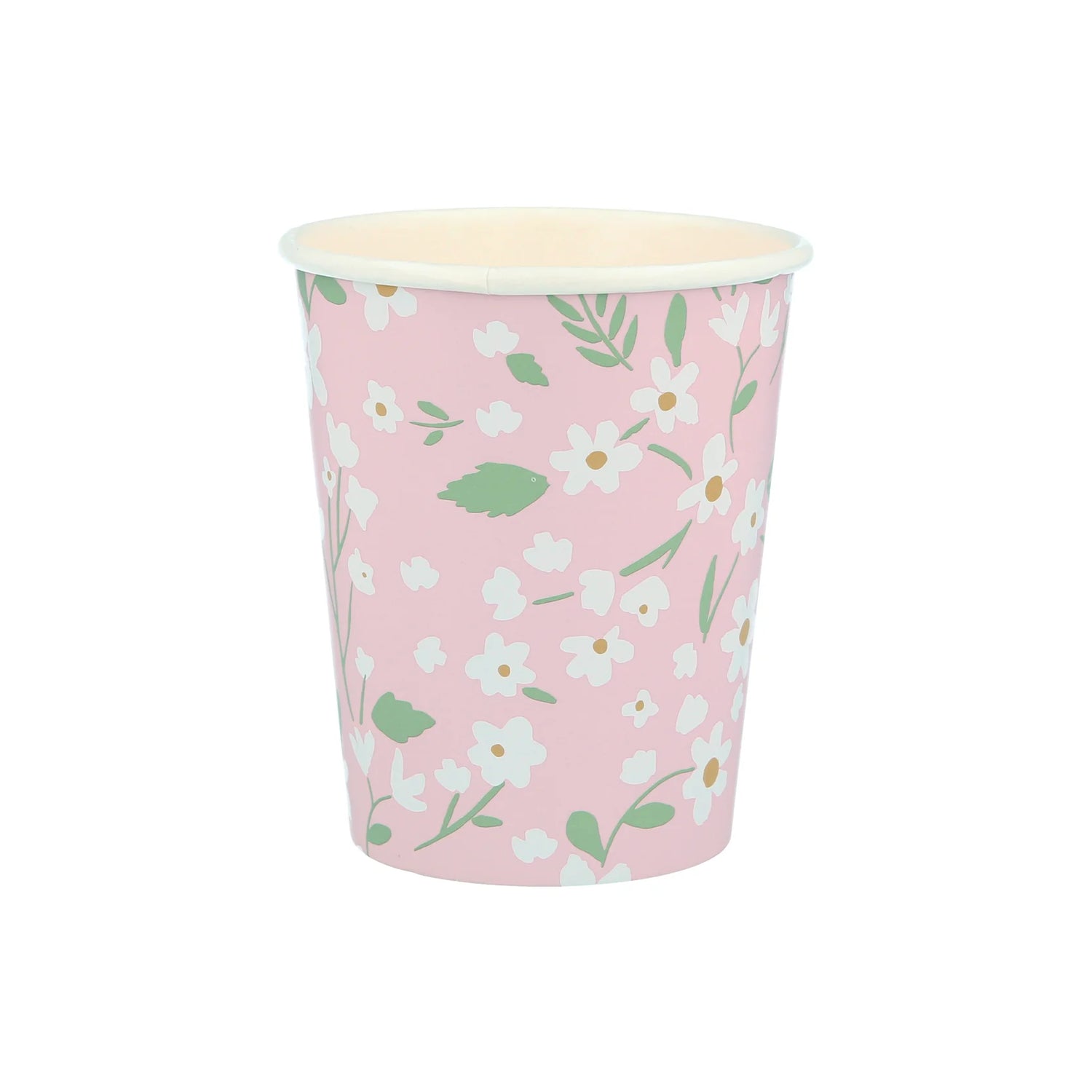 Ditsy Floral Cups, Set of 12 Large Floral Paper Cups in 4 Different Colors by Meri Meri - Cohasset Party Supply