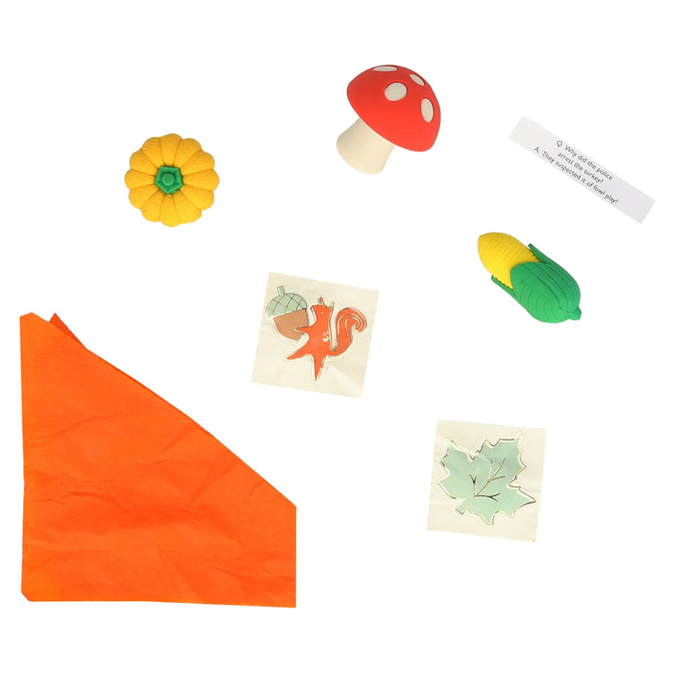 Turkey Surprise Balls, Set of 3 Meri Meri Wrapped Thanksgiving Surprise Ball with Prizes - Cohasset Party Supply