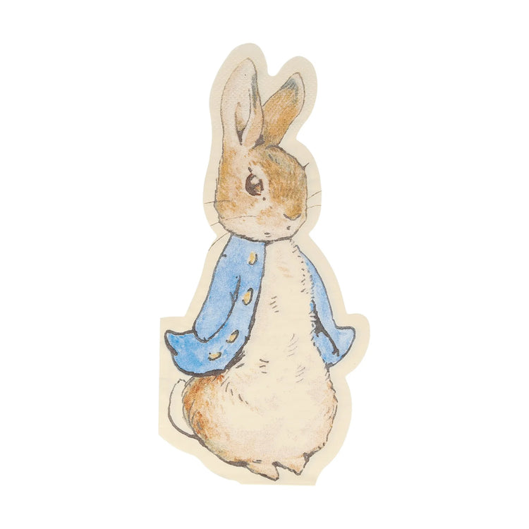 Peter Rabbit Napkins, Set of 20 Peter Rabbit Die-Cut Paper Napkins by Meri Meri - Cohasset Party Supply