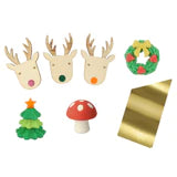 Christmas Gingham Bow Reindeer Crackers, Set of 6 Meri Meri Reindeer Crackers, Fun Christmas Party Favors and Stocking Stuffers! - Cohasset Party Supply