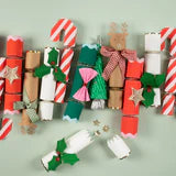 Christmas Gingham Bow Reindeer Crackers, Set of 6 Meri Meri Reindeer Crackers, Fun Christmas Party Favors and Stocking Stuffers! - Cohasset Party Supply